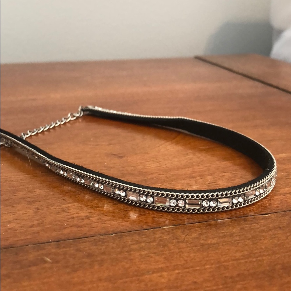Silver Embellished Choker